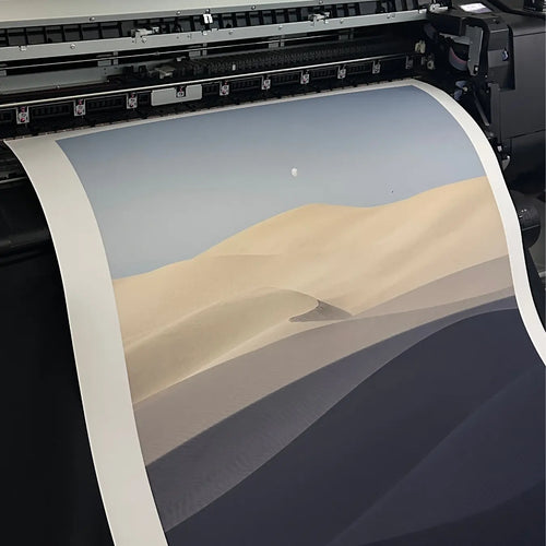 Papel Canson Etching Rag con paisaje de dunas de arena y cielo despejado - impresion fine art