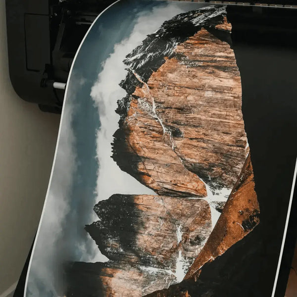 Papel Felix Schoeller Baryta 310g semi-brillo con paisaje de montana - impresion fine art