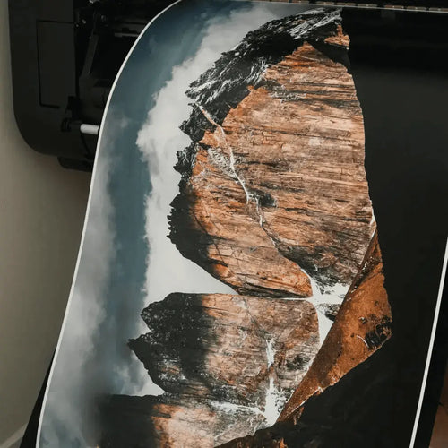 Papel Felix Schoeller Baryta 310g semi-brillo con paisaje de montana - impresion fine art