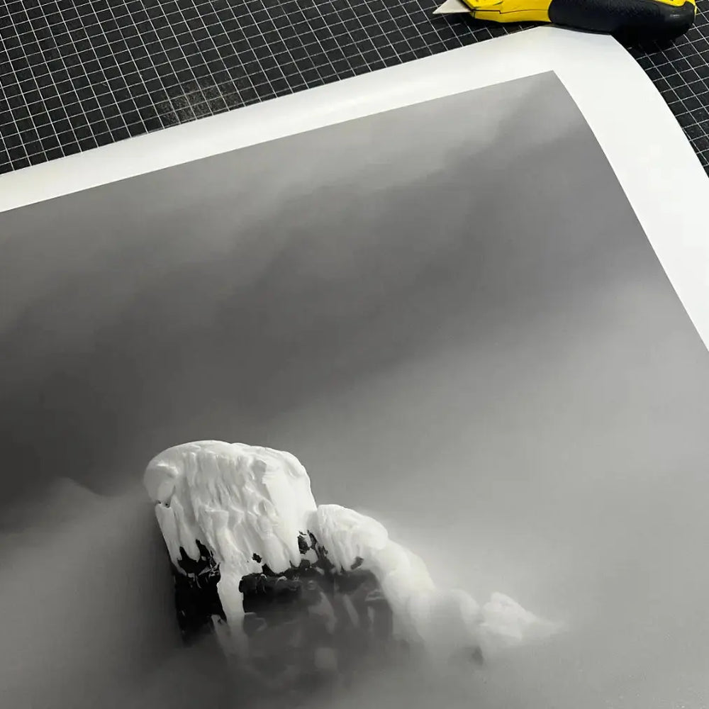 Papel Felix Schoeller Baryta 310g semi-brillo con paisaje de montana - impresion fine art