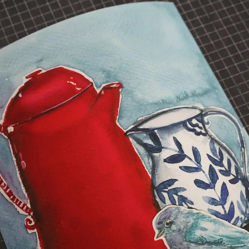 Papel Felix Schoeller Watercolor Rag 310g con arte marino en textura mate de algodon