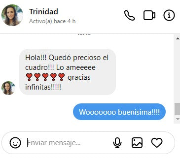 Mensaje real de un cliente de La Tinta Fine Art Print