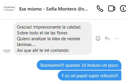 Mensaje real de un cliente de La Tinta Fine Art Print
