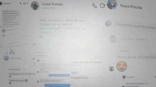 Mensaje real de un cliente de La Tinta Fine Art Print